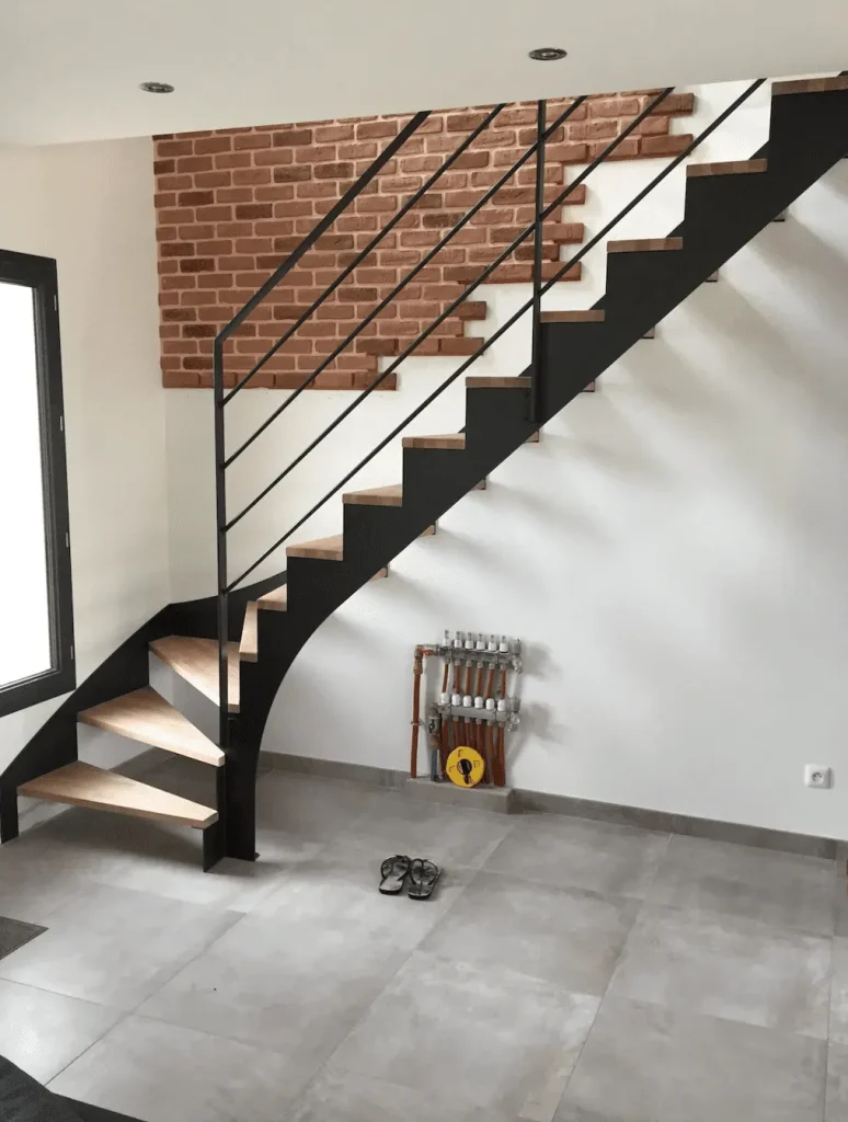 Escalier crémaillère acier inversé modèle krypton