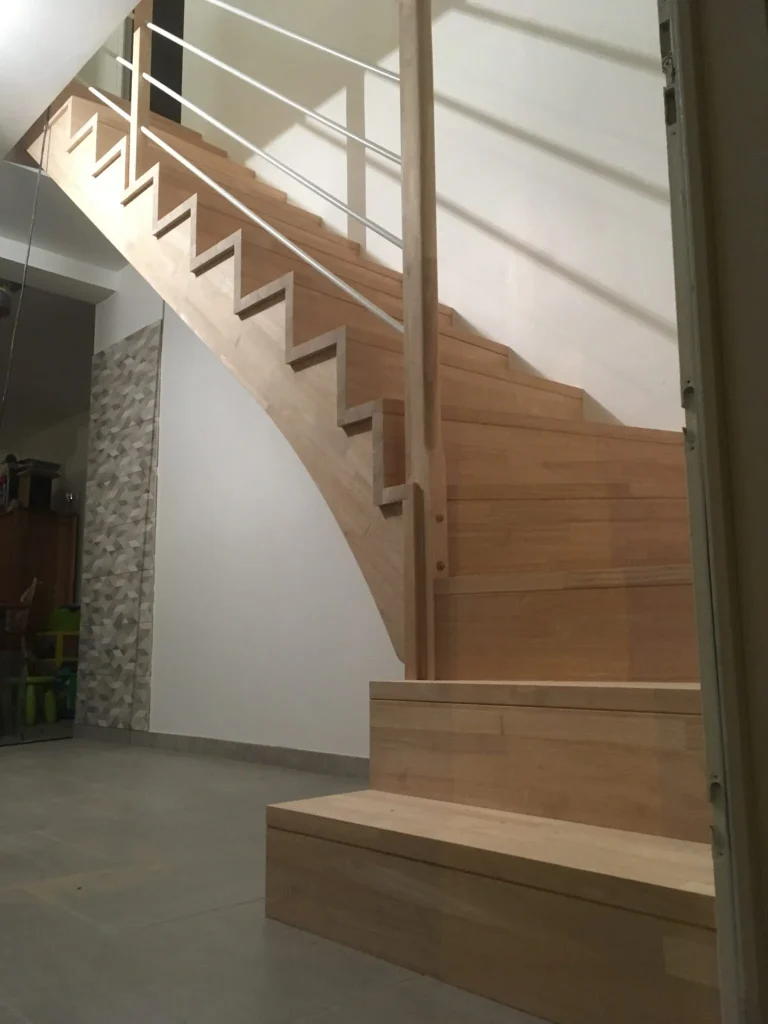 Escalier crémaillère bois modèle Chrome B